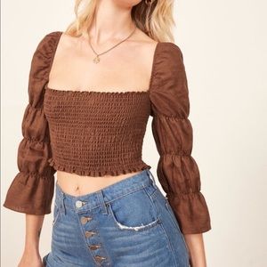 Reformation Maple Top in Toffee